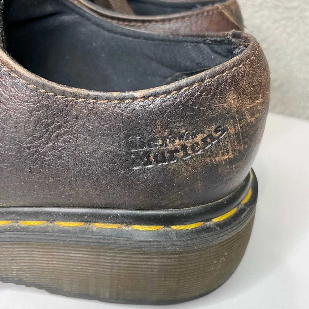 VTG Dr. Martens 8651 AirWair Brown Chunky Platform Lace-up Oxford Loafers Size 5